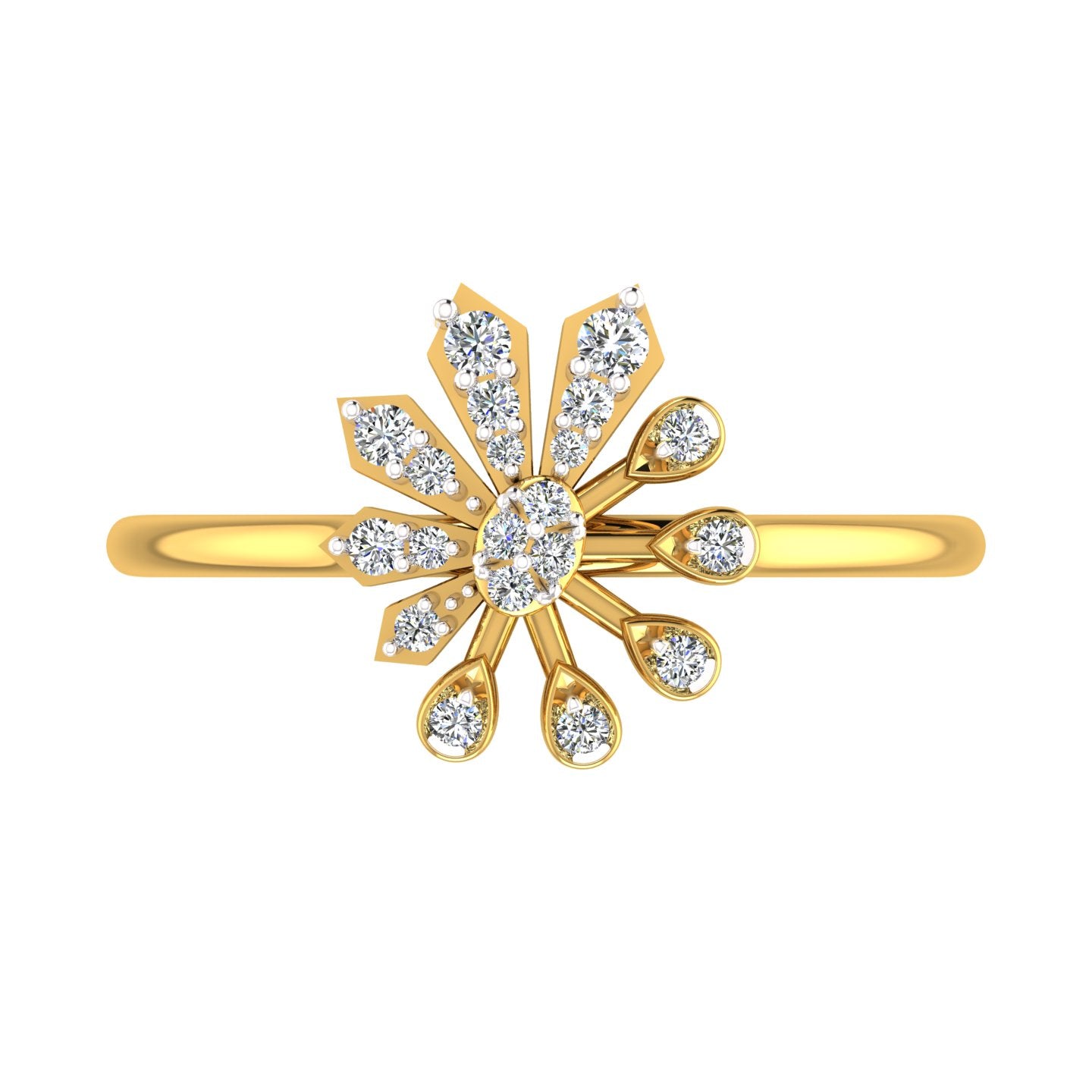 Asymmetric Starburst Cluster Diamond Ring
