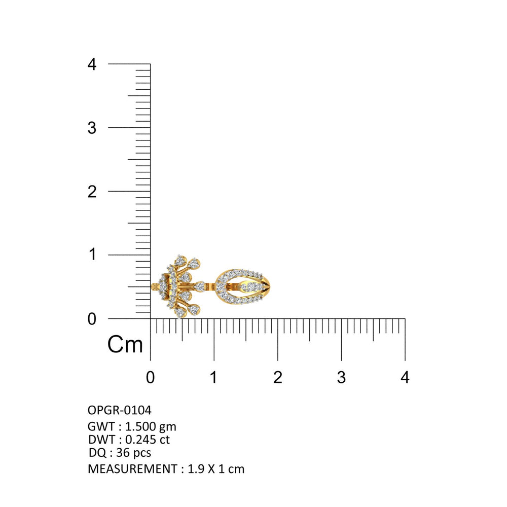 Dual-Motif Floral Bypass Diamond Ring
