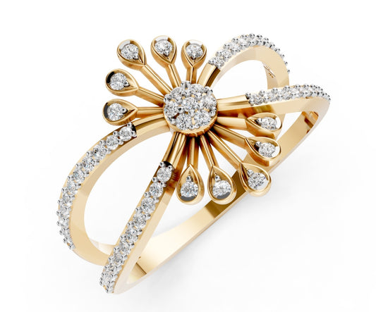 Radiant Sunburst Diamond Ring