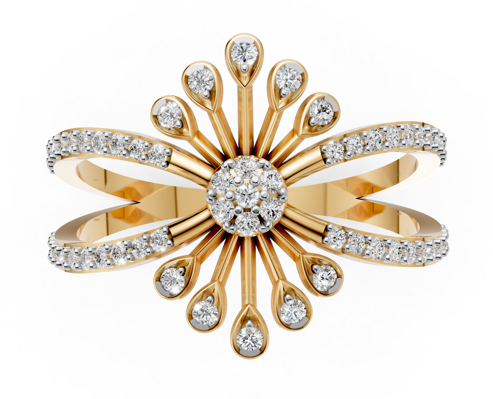 Radiant Sunburst Diamond Ring
