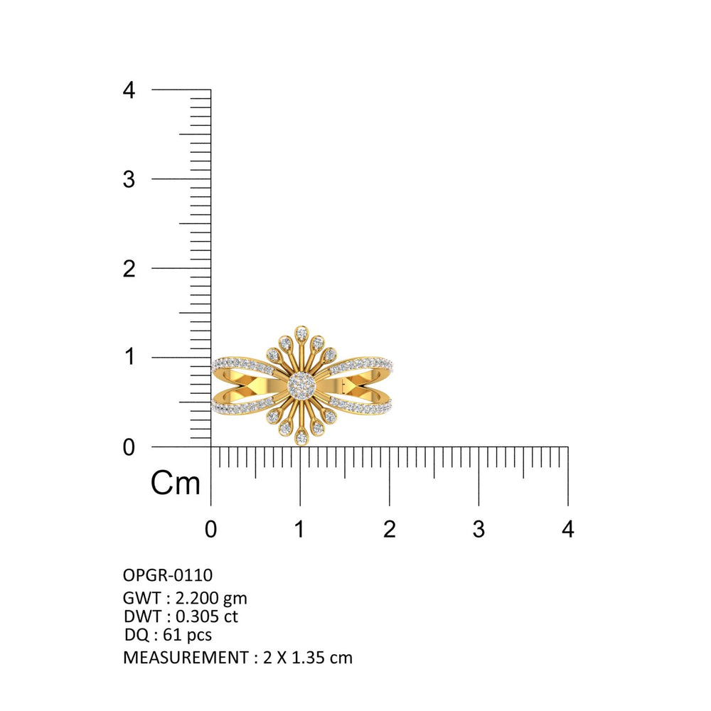 Radiant Sunburst Diamond Ring