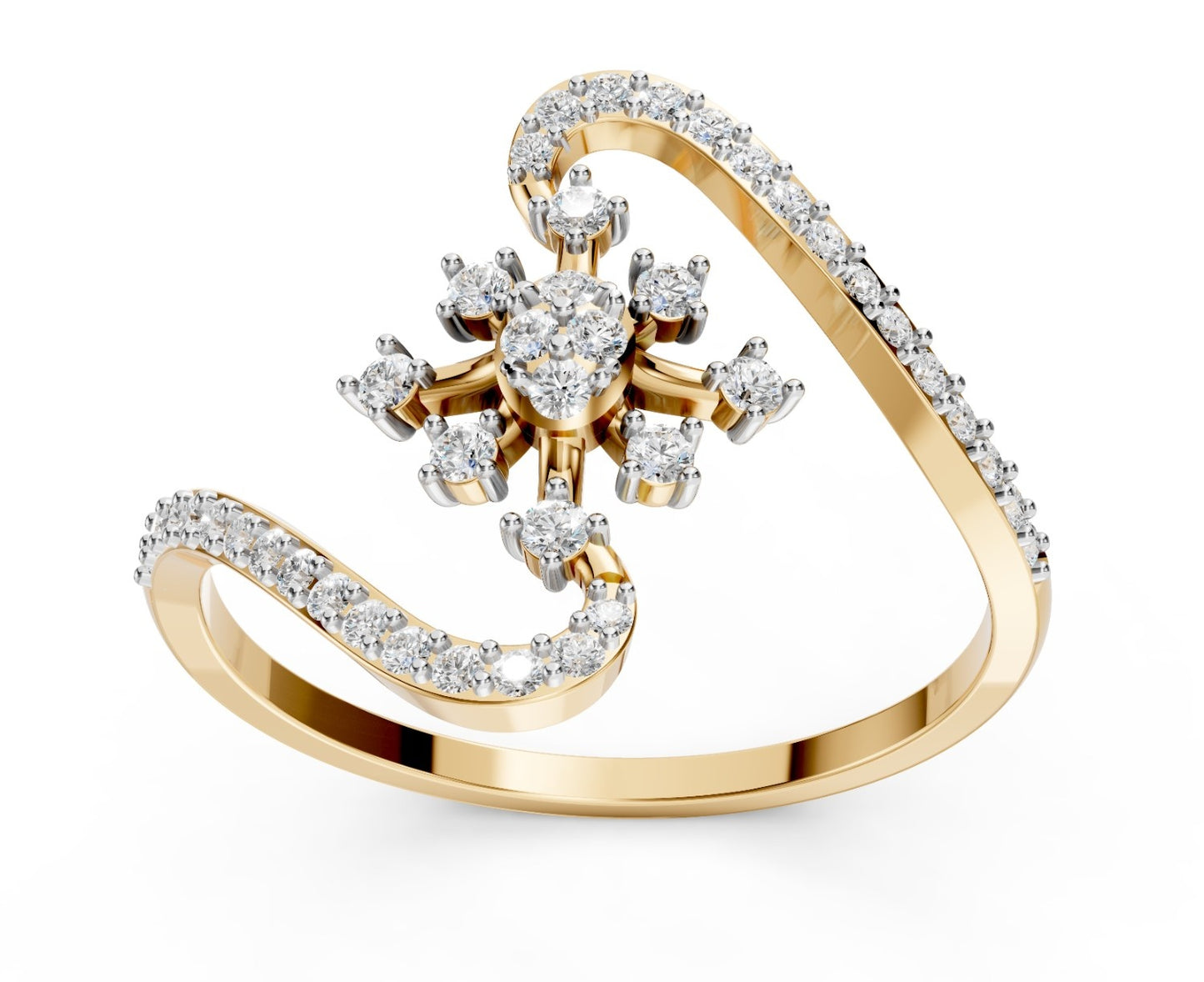 Blooming Heart Diamond Ring