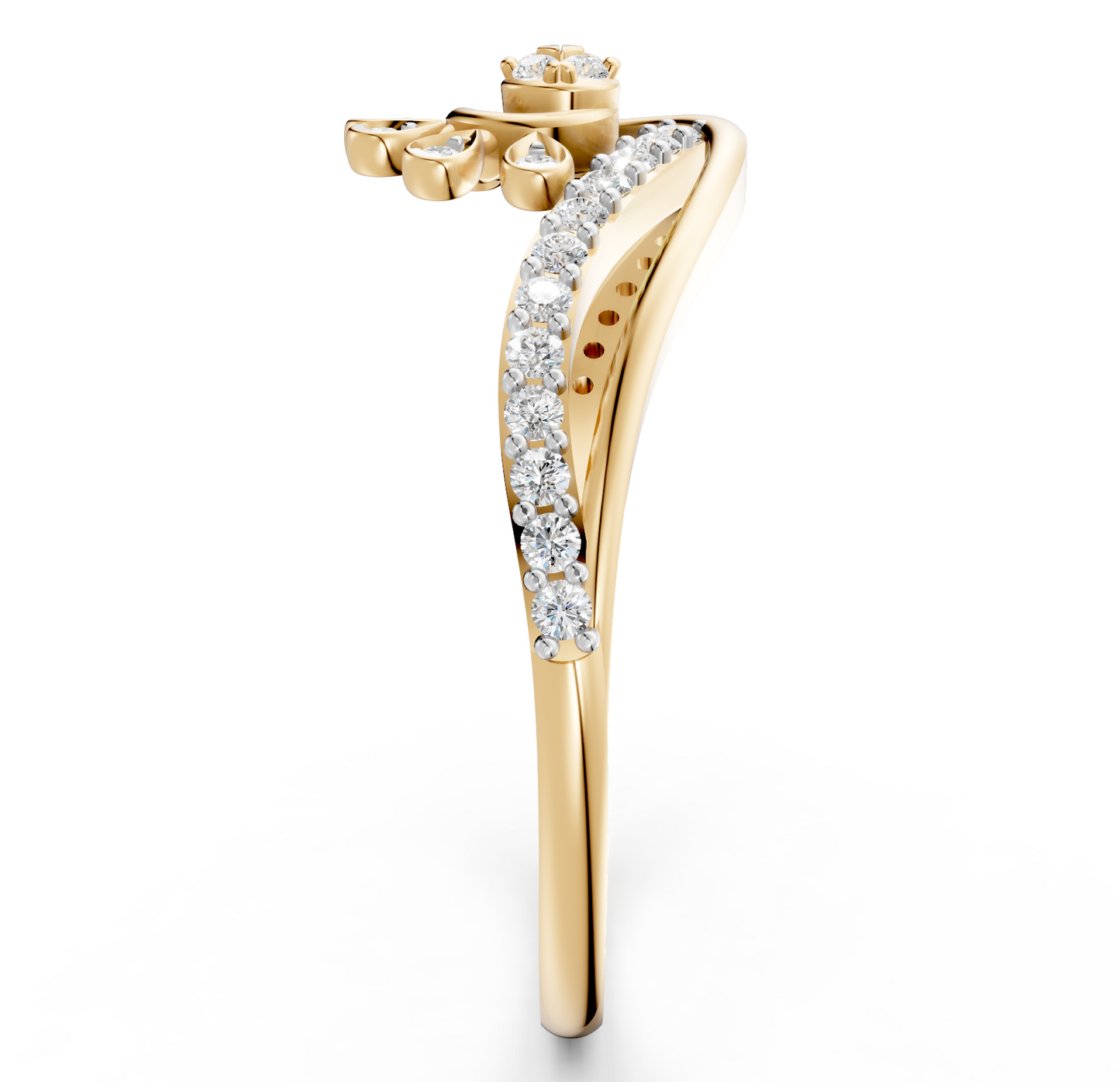 Peacock Aura Diamond Ring