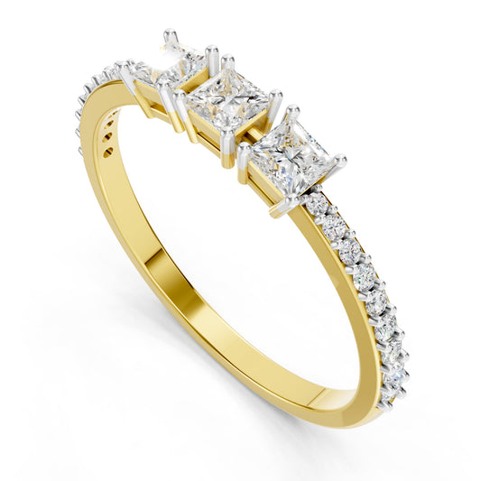 Trinity Princess Diamond Ring