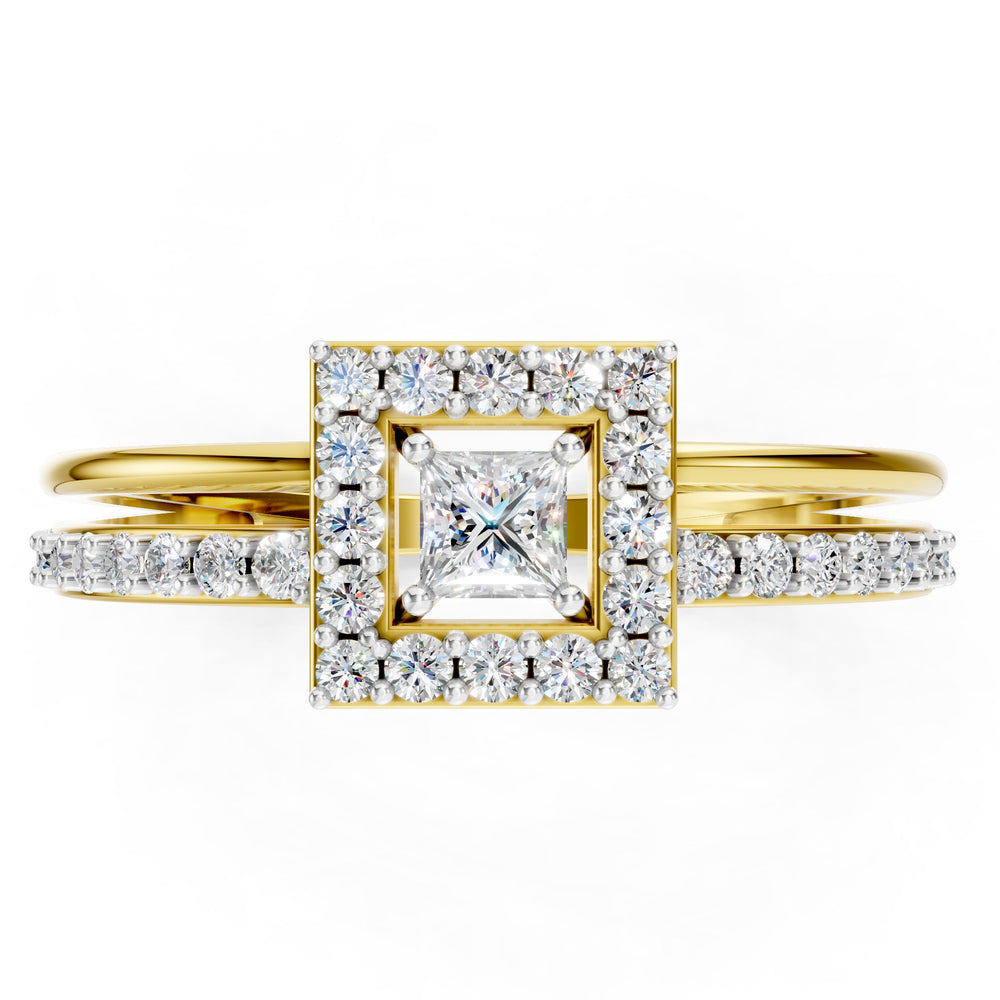 Regal Square Halo Diamond Ring