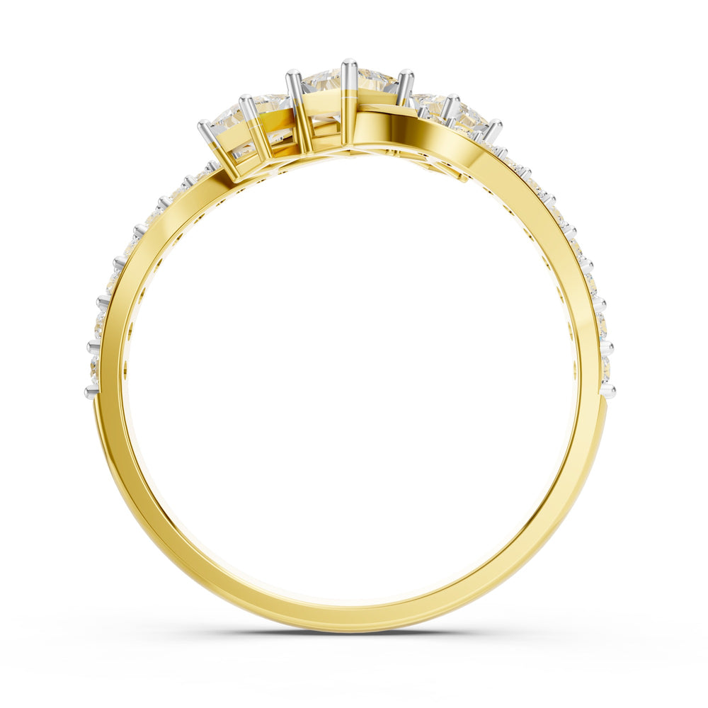 Trinity Twist Princess Diamond Ring