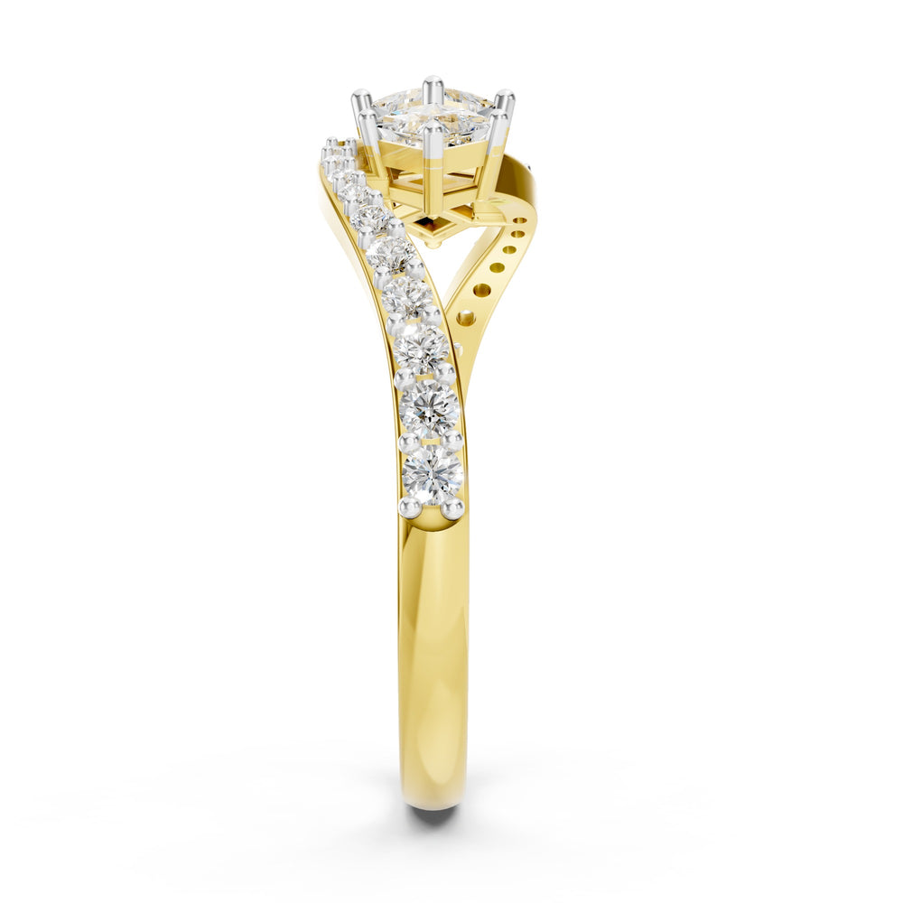 Trinity Twist Princess Diamond Ring