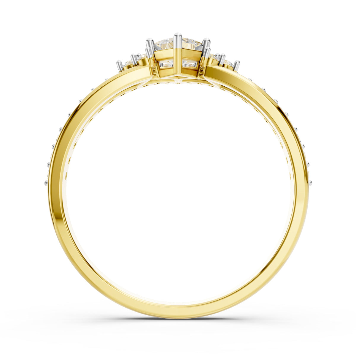 Crown V Princess Diamond Ring