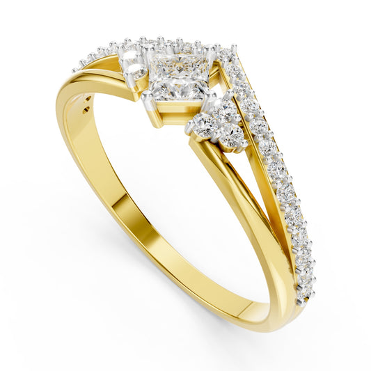Regal Crown Princess Diamond Ring