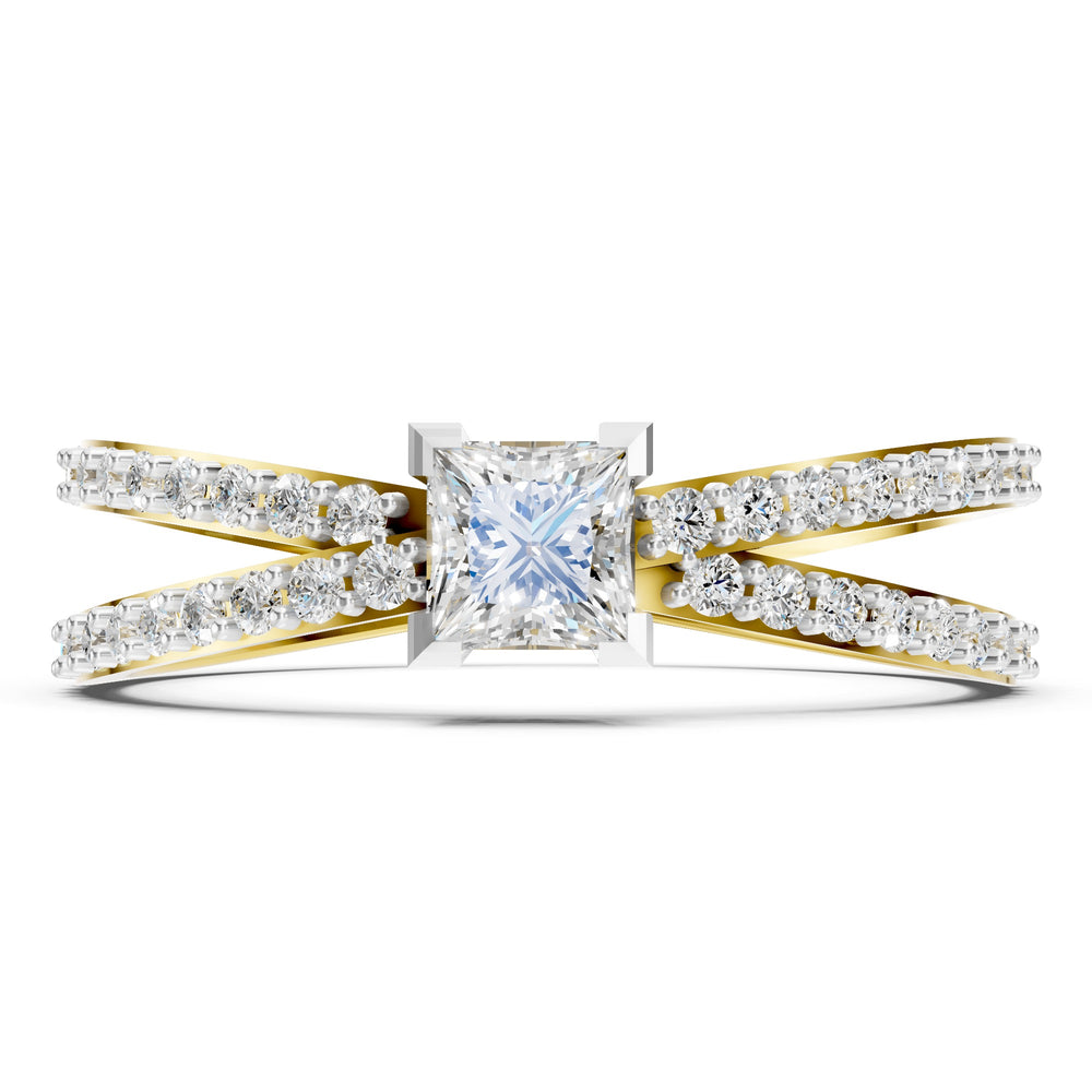 Royal Split Princess Diamond Ring