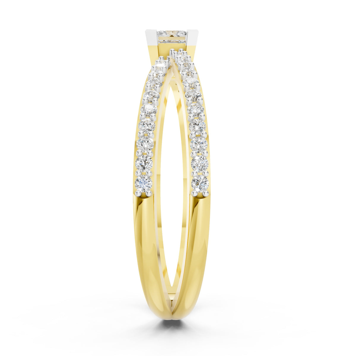 Royal Split Princess Diamond Ring