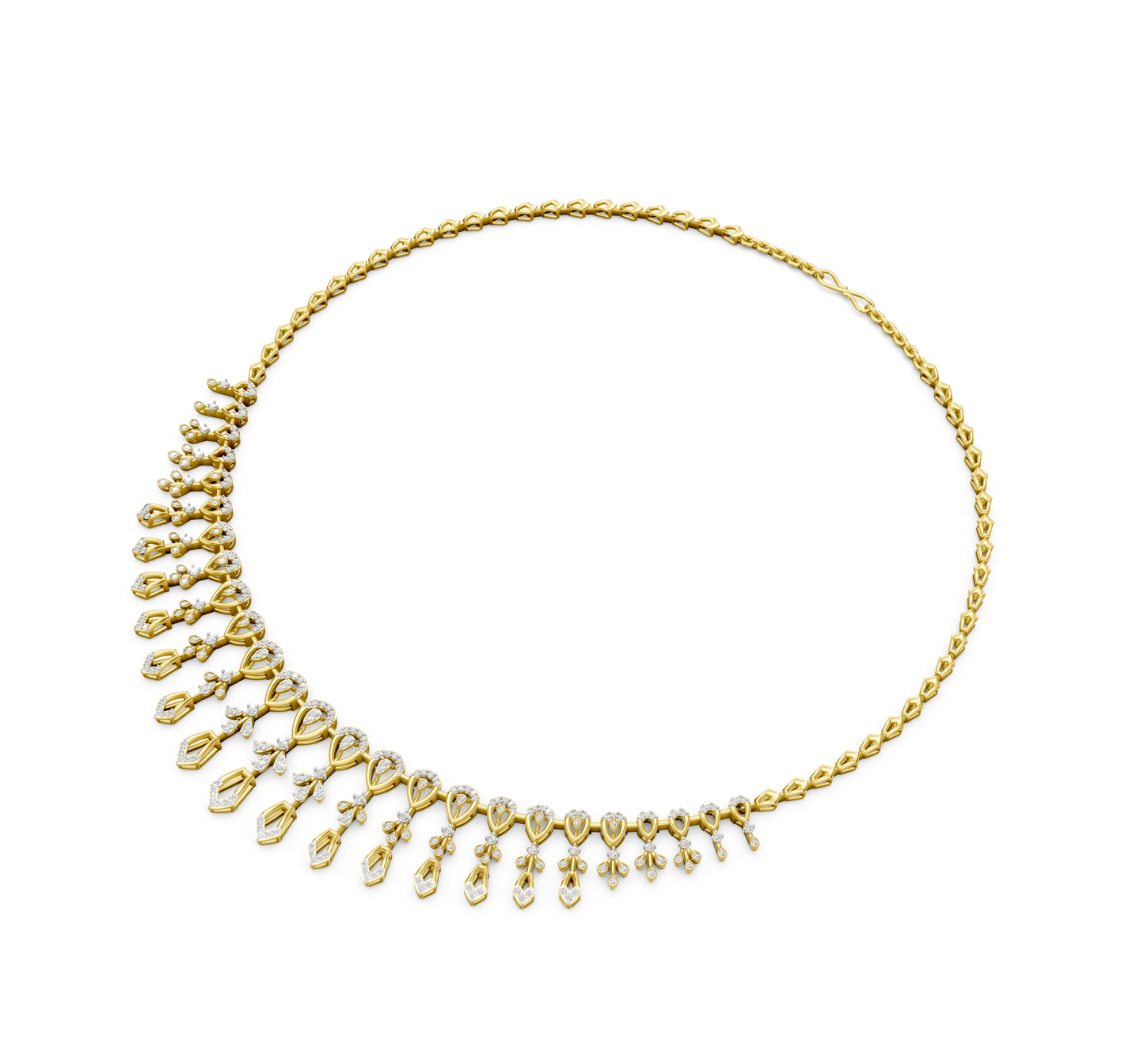 Regal Dewdrop Diamond Necklace