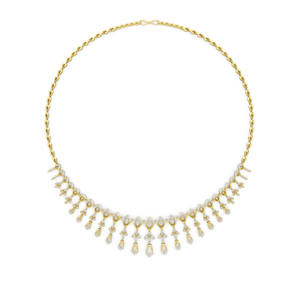 Regal Dewdrop Diamond Necklace