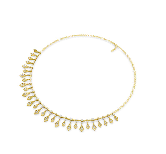 Celestial Diamond Fringe Necklace