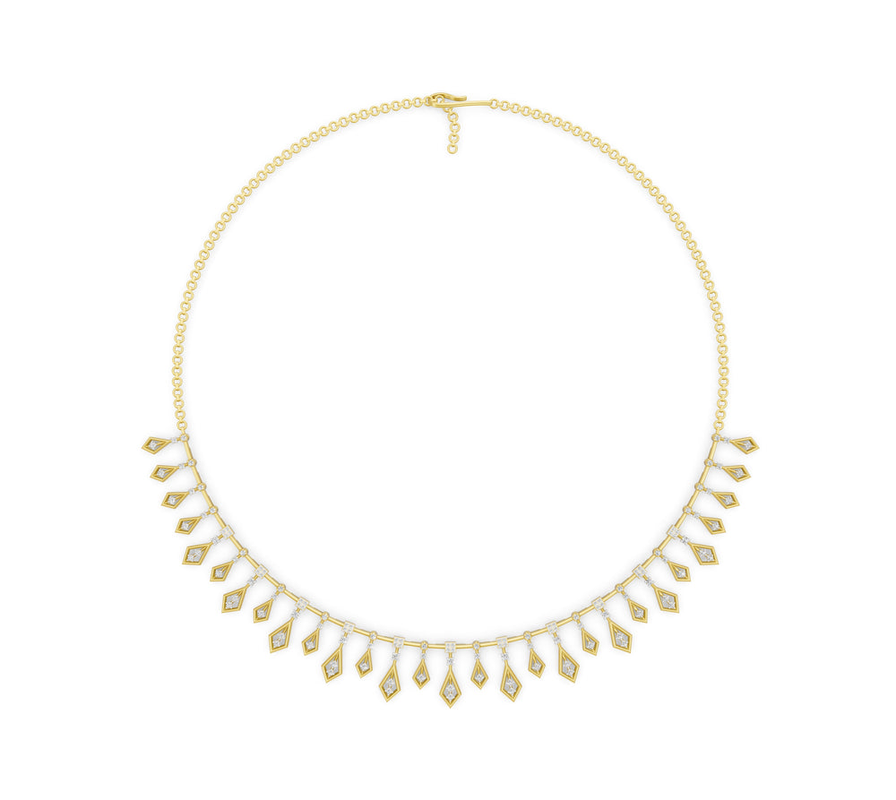 Celestial Diamond Fringe Necklace