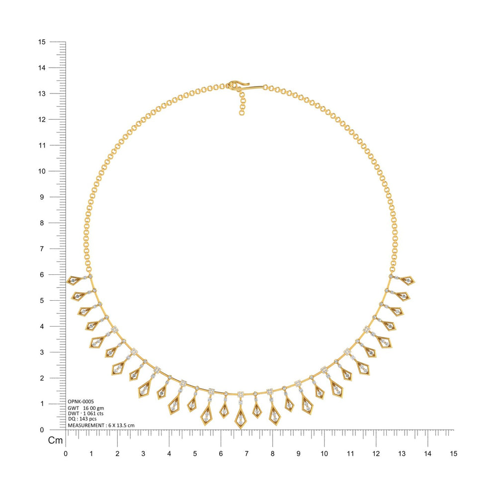 Celestial Diamond Fringe Necklace