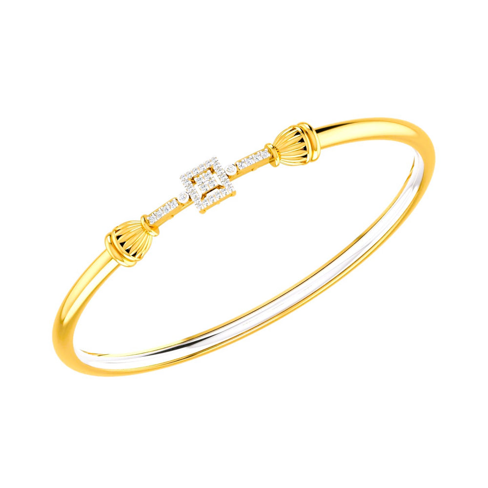 Royal Square Halo Diamond Kada