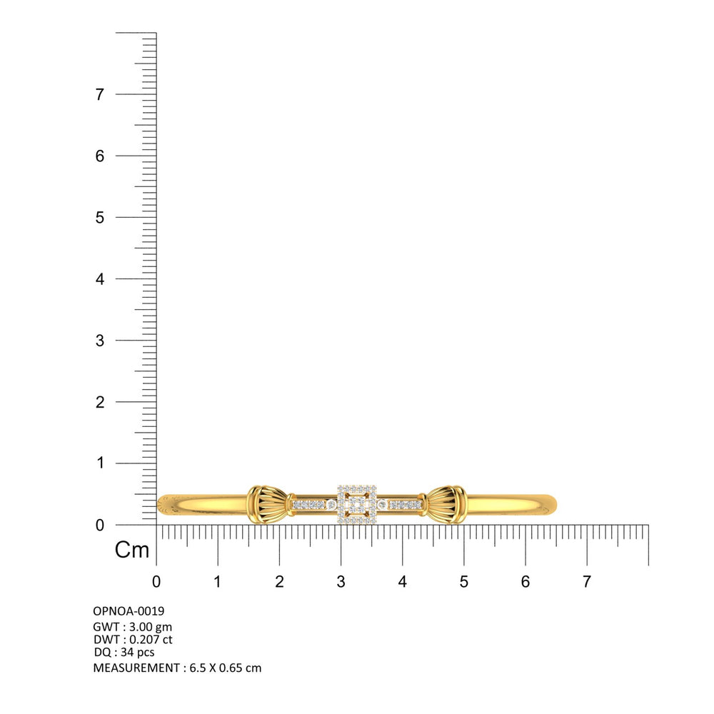 Royal Square Halo Diamond Kada