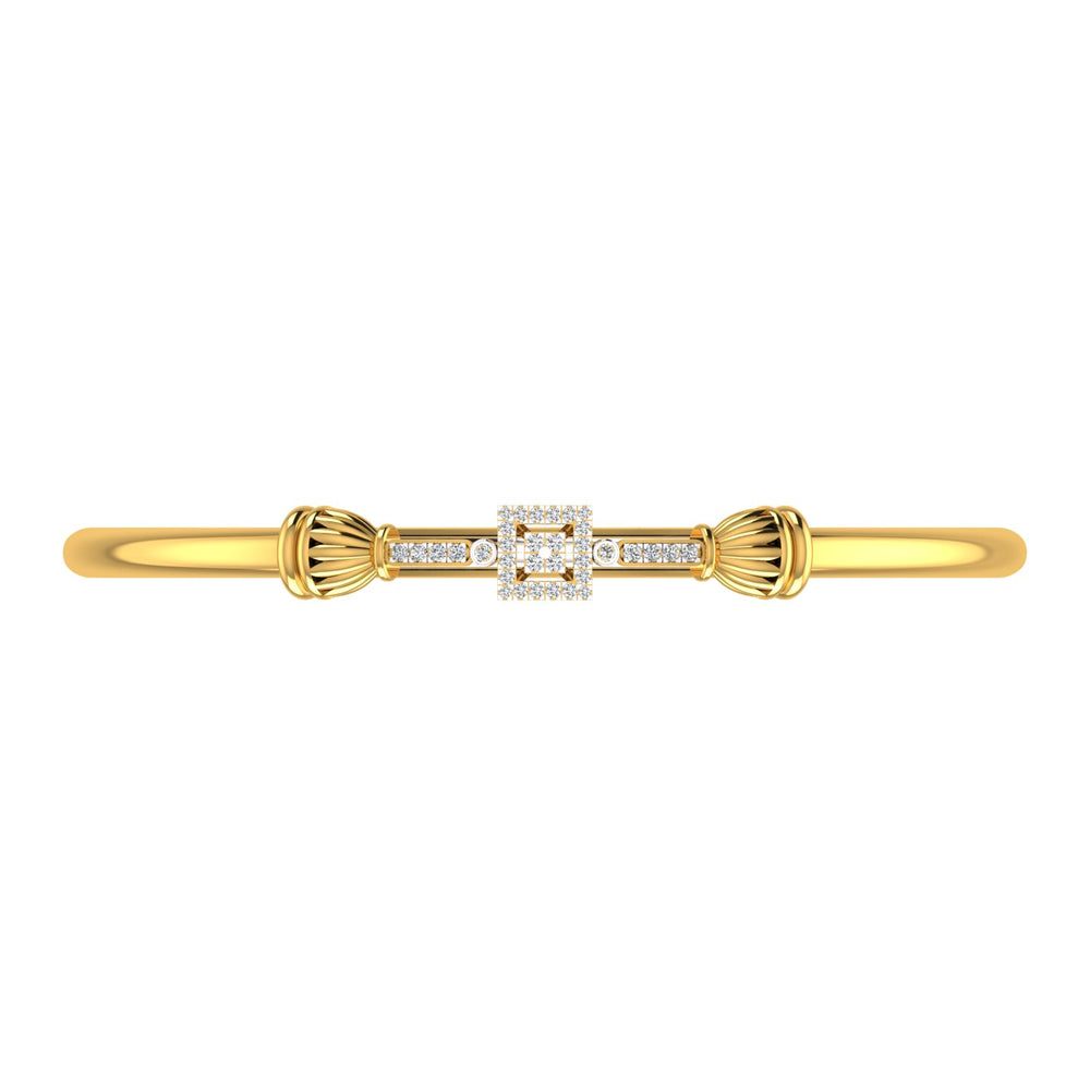 Royal Square Halo Diamond Kada