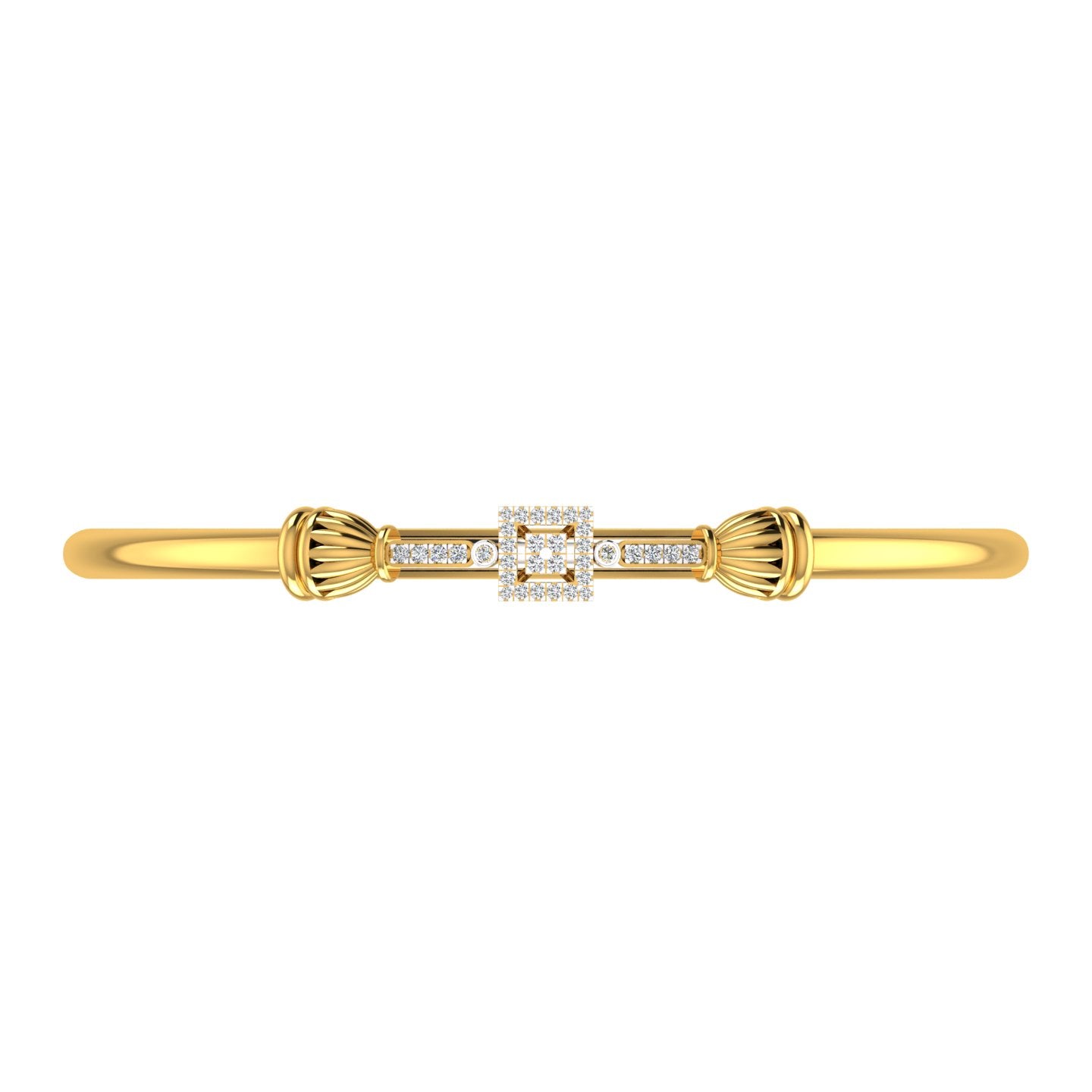 Royal Square Halo Diamond Kada