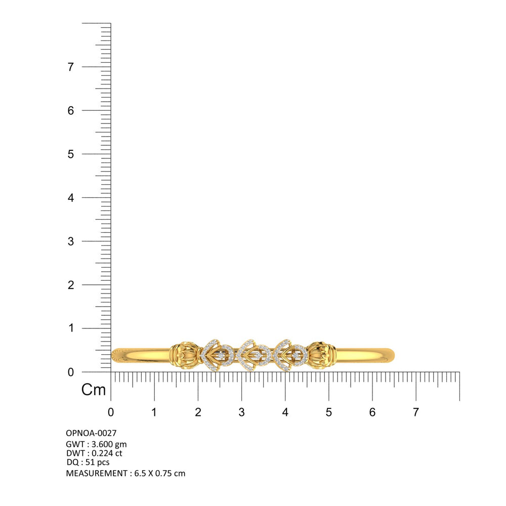 Trinity Heart Diamond Kada