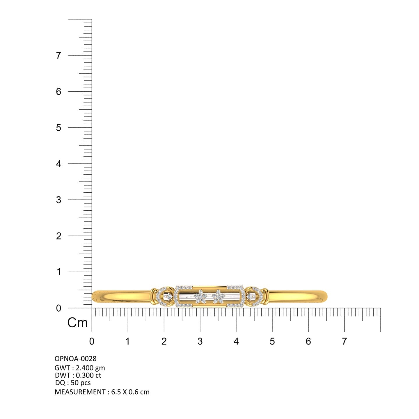 Twin Blossom Diamond Kada