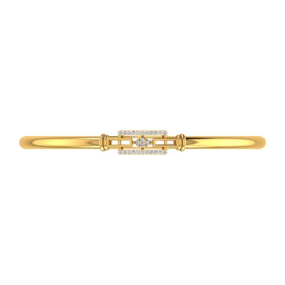 Modern Link Blossom Diamond Kada