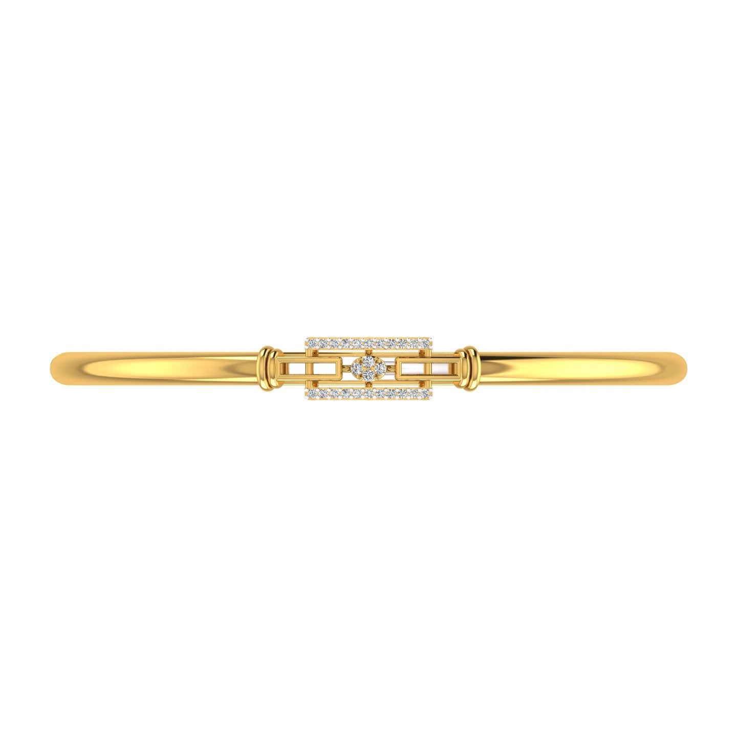 Modern Link Blossom Diamond Kada