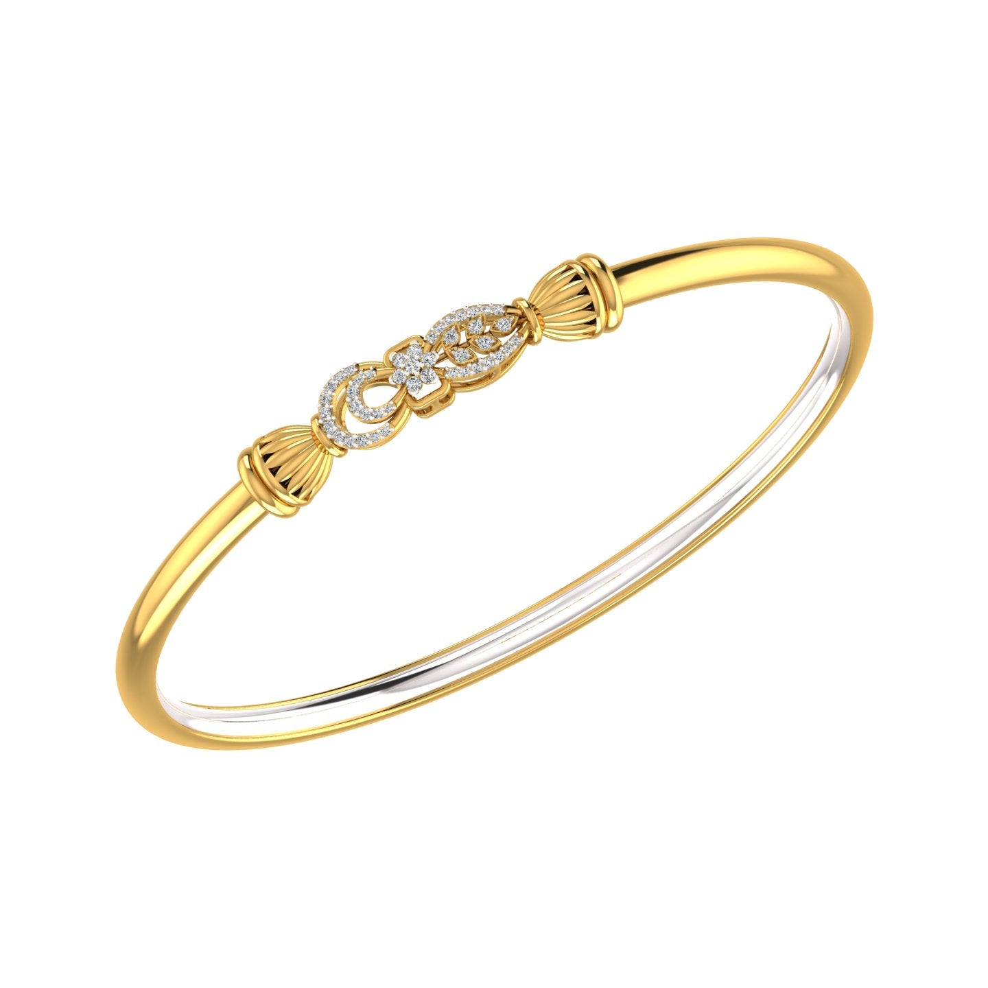 Floral Infinity Diamond Kada