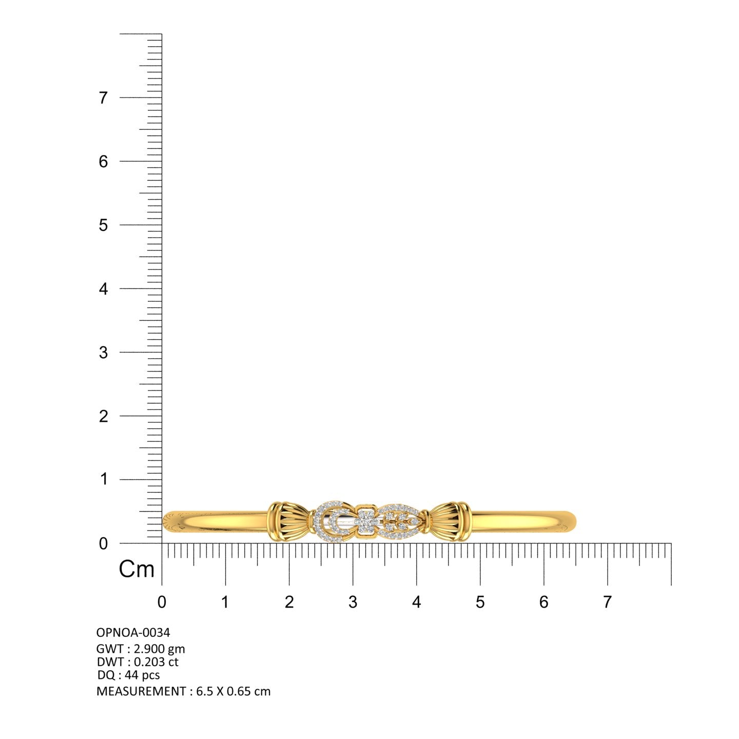 Floral Infinity Diamond Kada