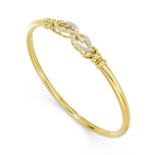 Eternal Leaf Diamond Bangle