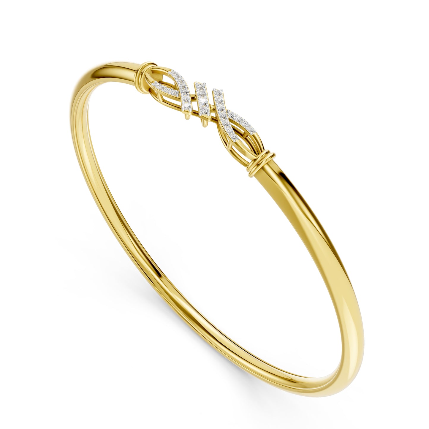 Twisted Grace Diamond Bangle