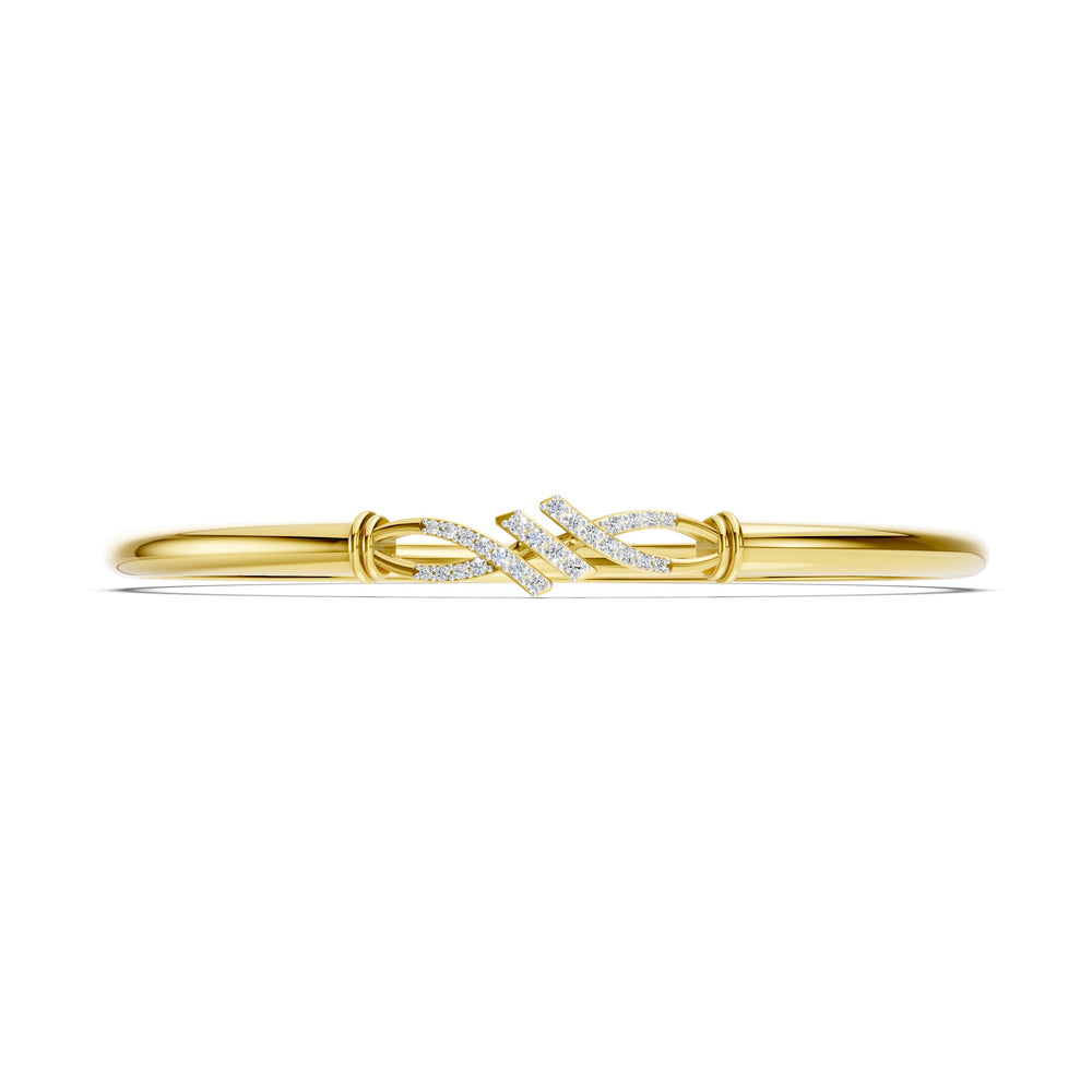 Twisted Grace Diamond Bangle