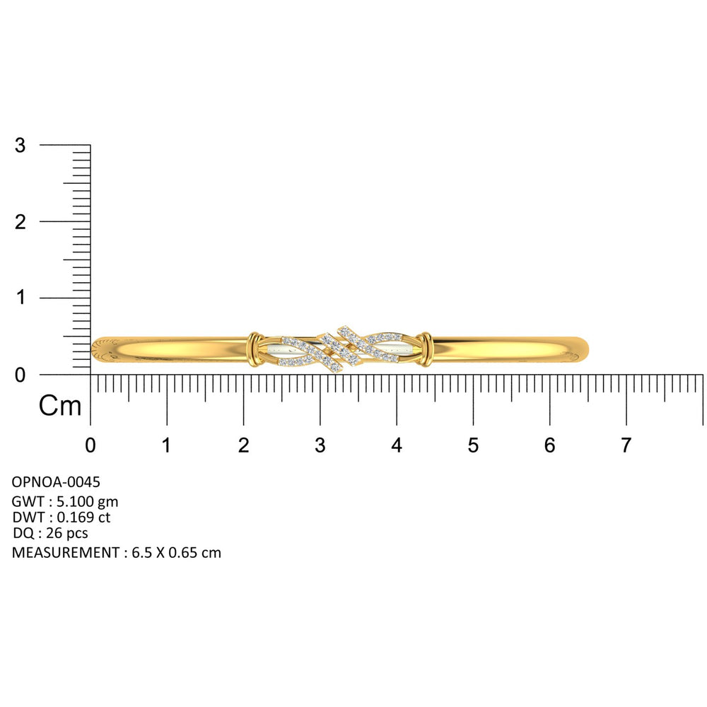 Twisted Grace Diamond Bangle