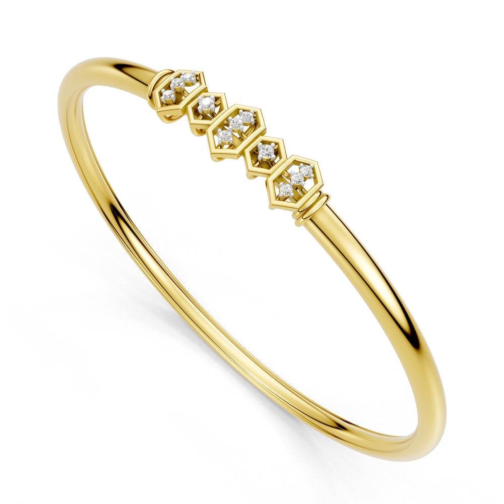 Hexa Bloom Diamond Bangle