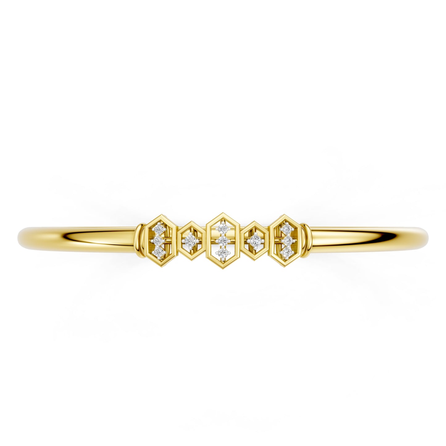 Hexa Bloom Diamond Bangle