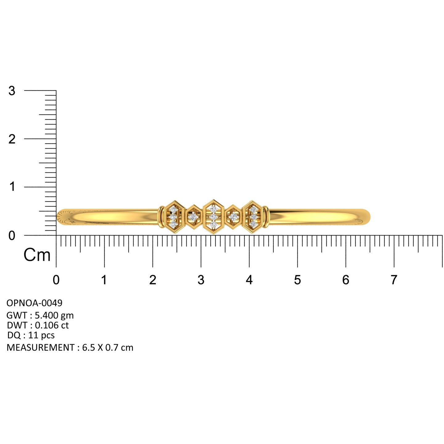 Hexa Bloom Diamond Bangle
