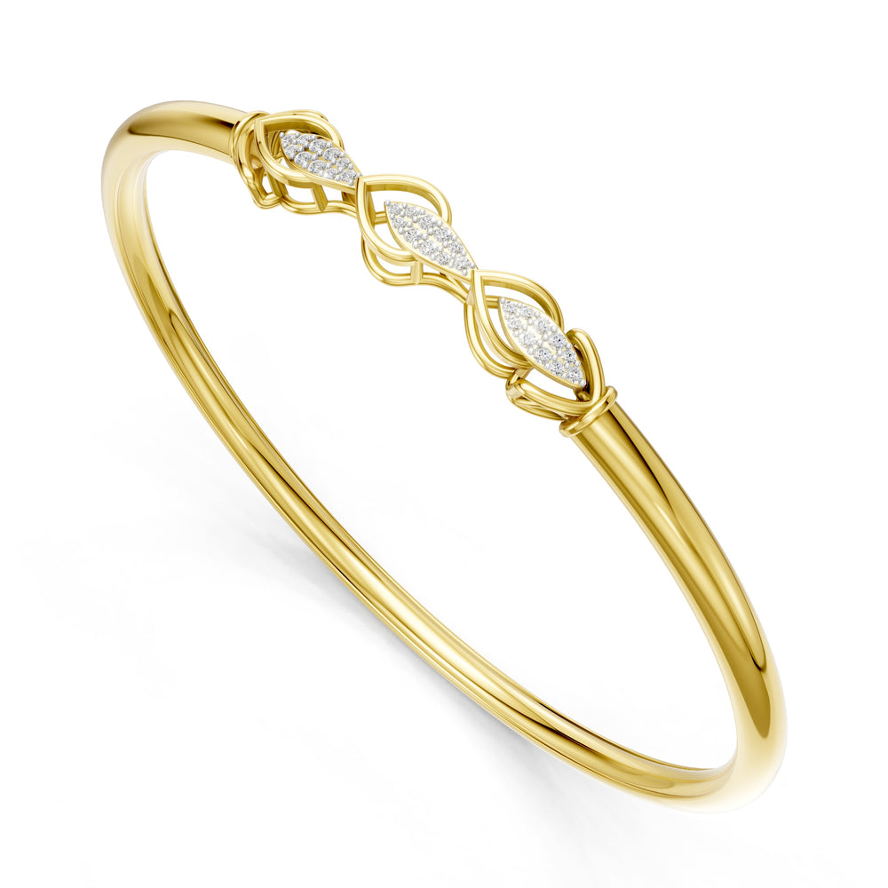 Leaf Harmony Diamond Bangle