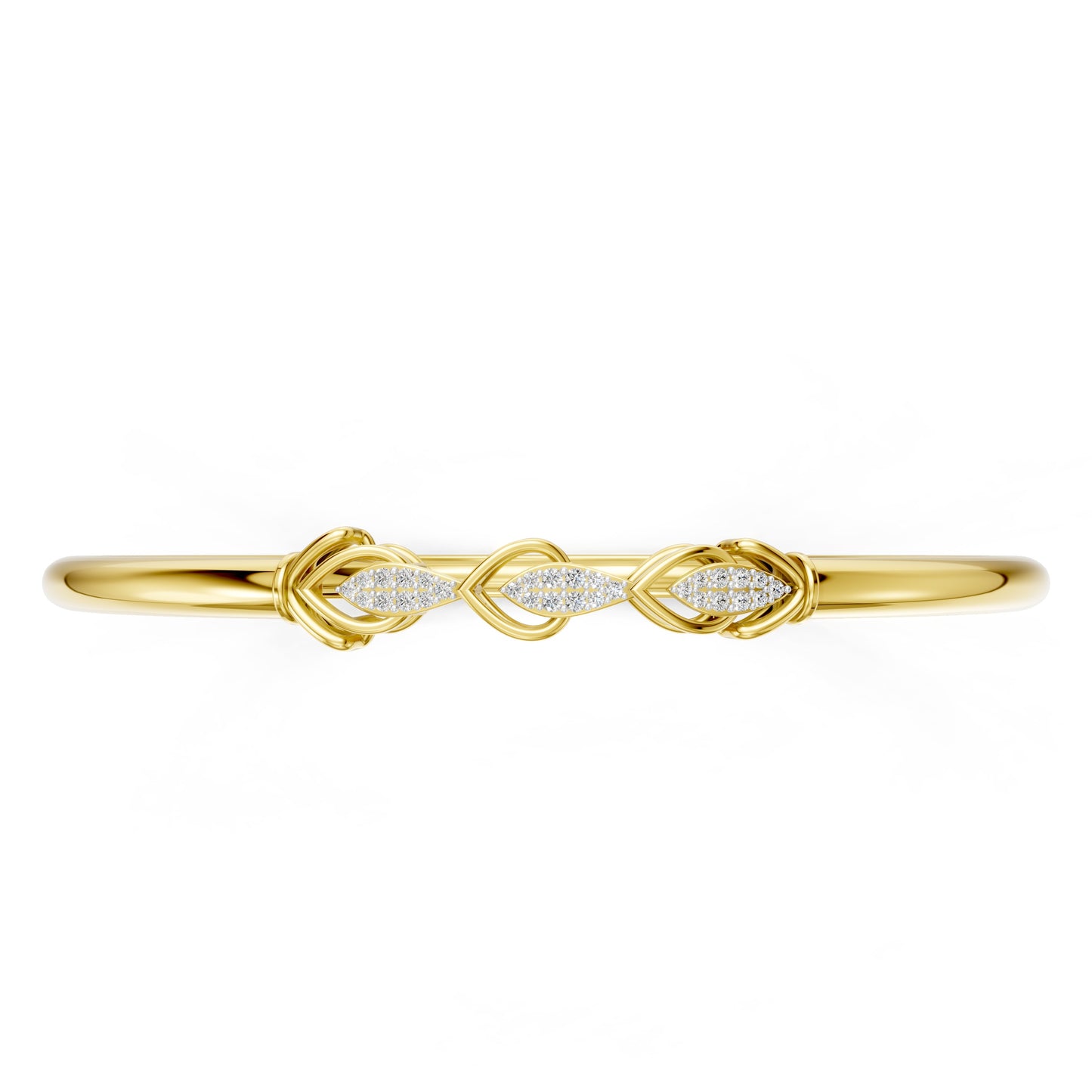 Leaf Harmony Diamond Bangle