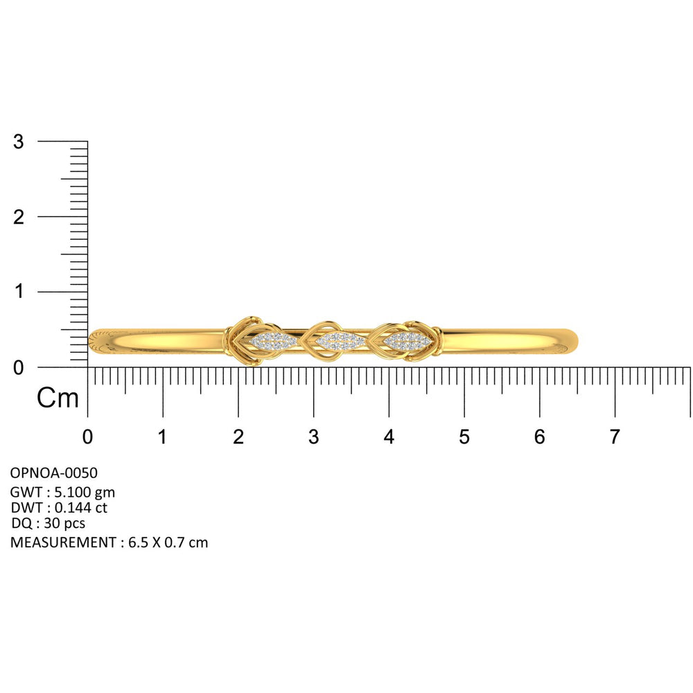 Leaf Harmony Diamond Bangle