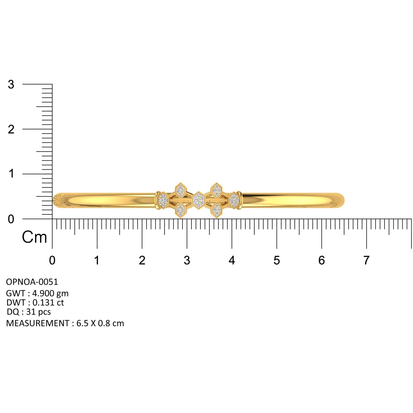 oneycomb Spark Diamond Bangle