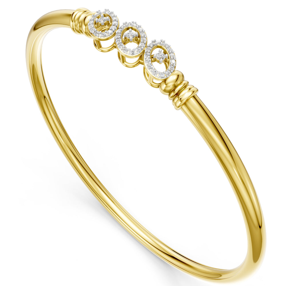 Trinity Halo Diamond Bangle