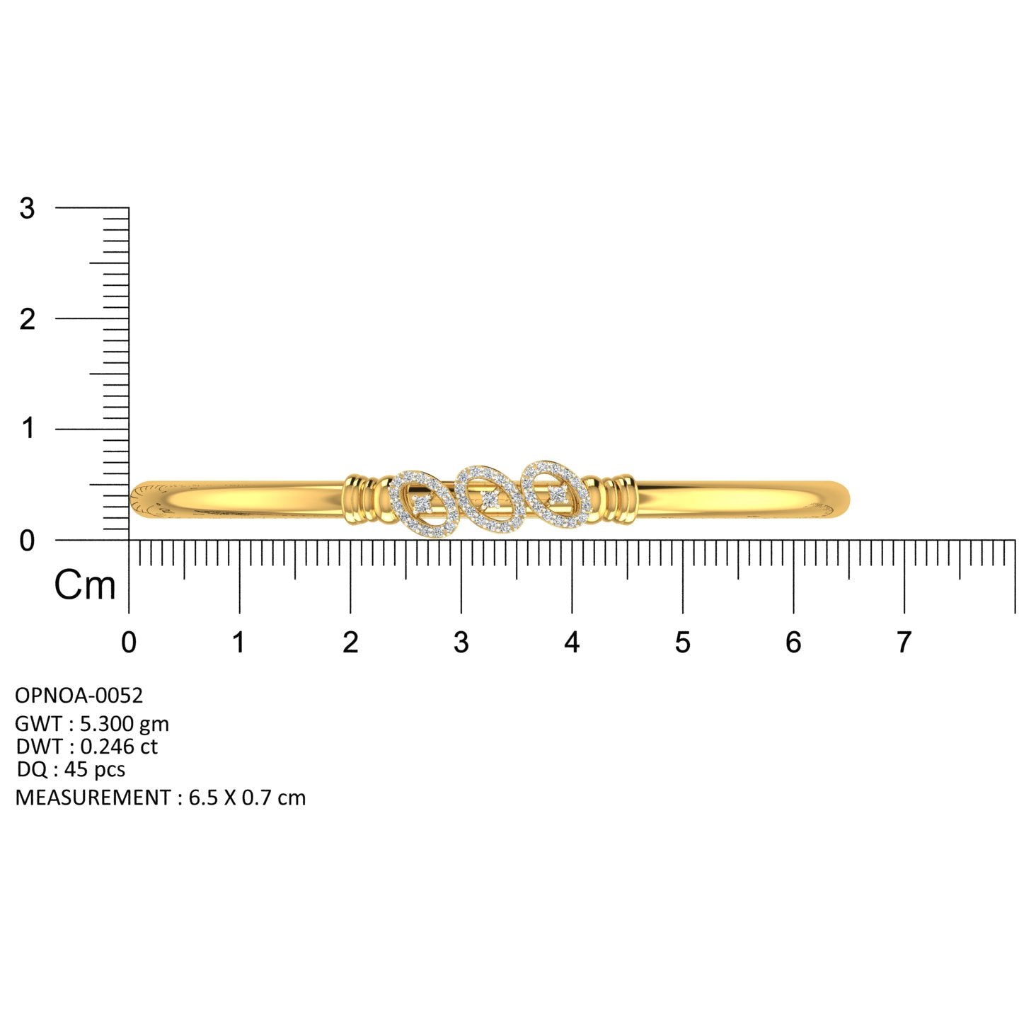 Trinity Halo Diamond Bangle