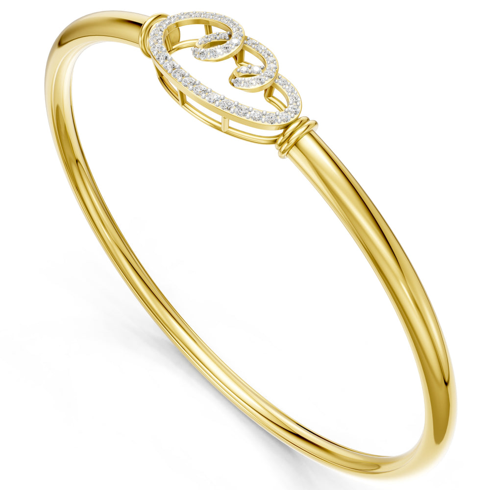 Celestial Swirl Diamond Bangle