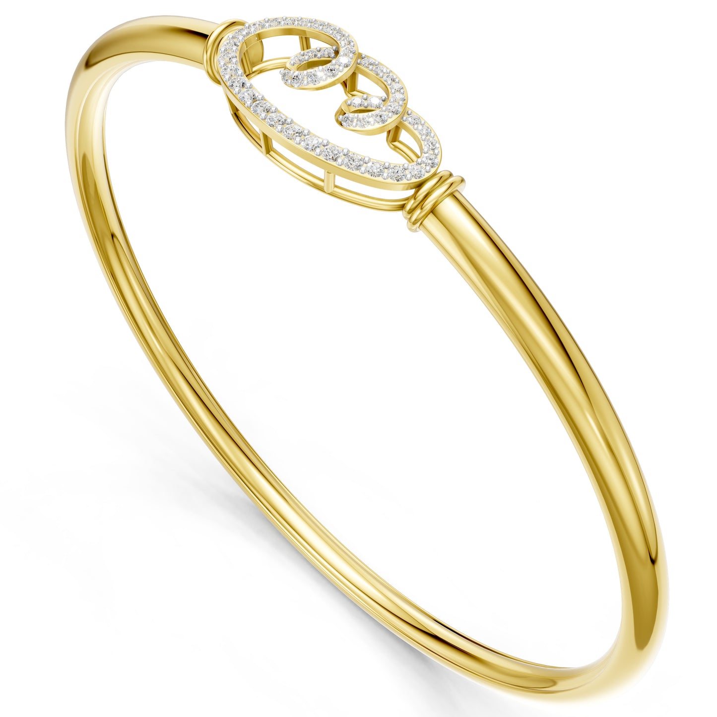 Celestial Swirl Diamond Bangle