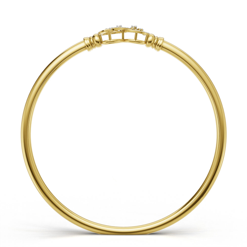 Floral Infinity Diamond Bangle