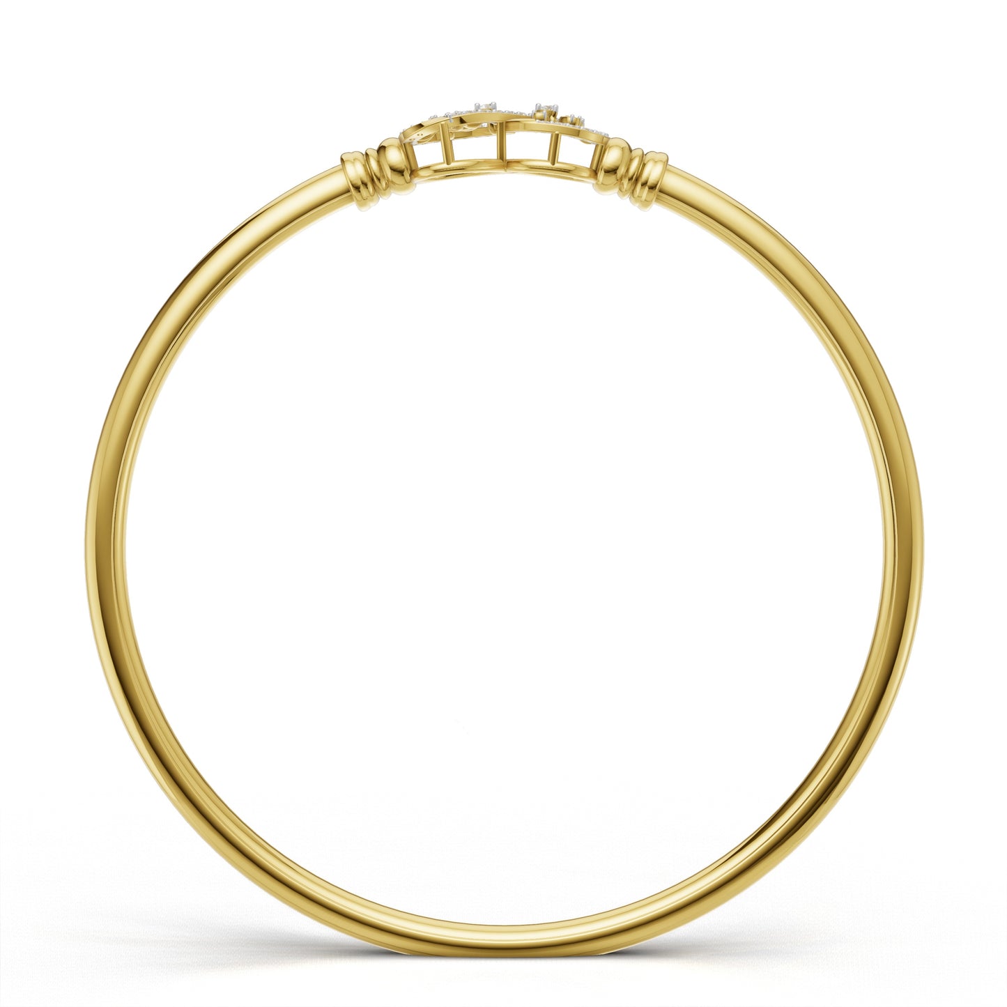 Floral Infinity Diamond Bangle