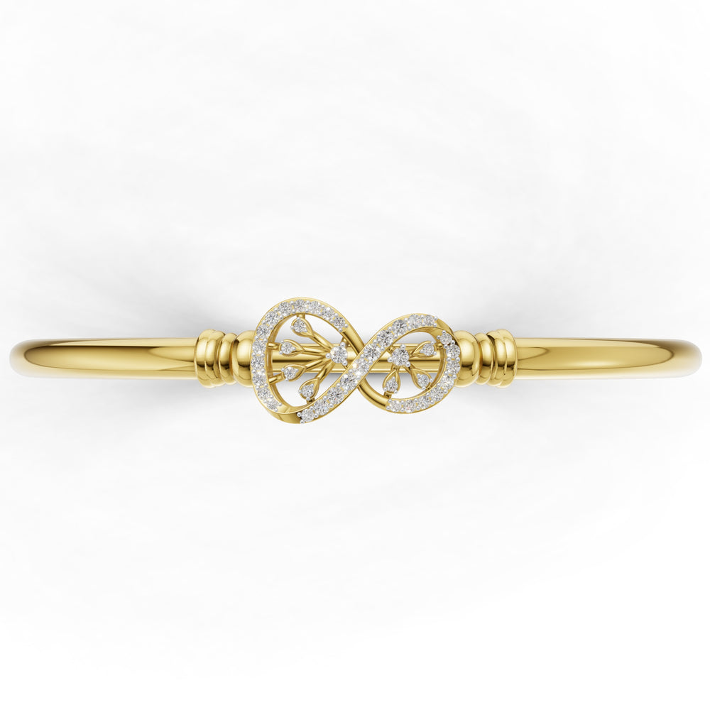 Floral Infinity Diamond Bangle