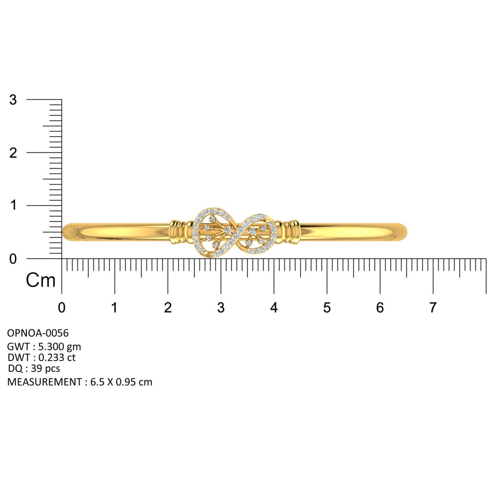 Floral Infinity Diamond Bangle