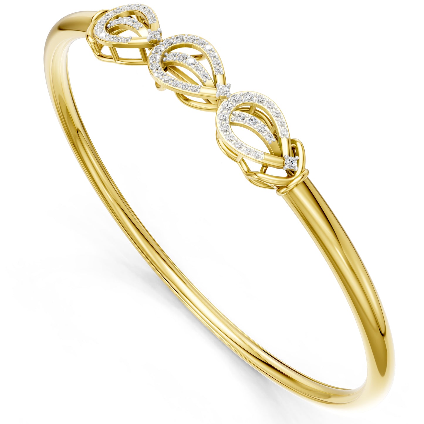 Triple Aura Diamond Bangle